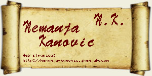 Nemanja Kanović vizit kartica